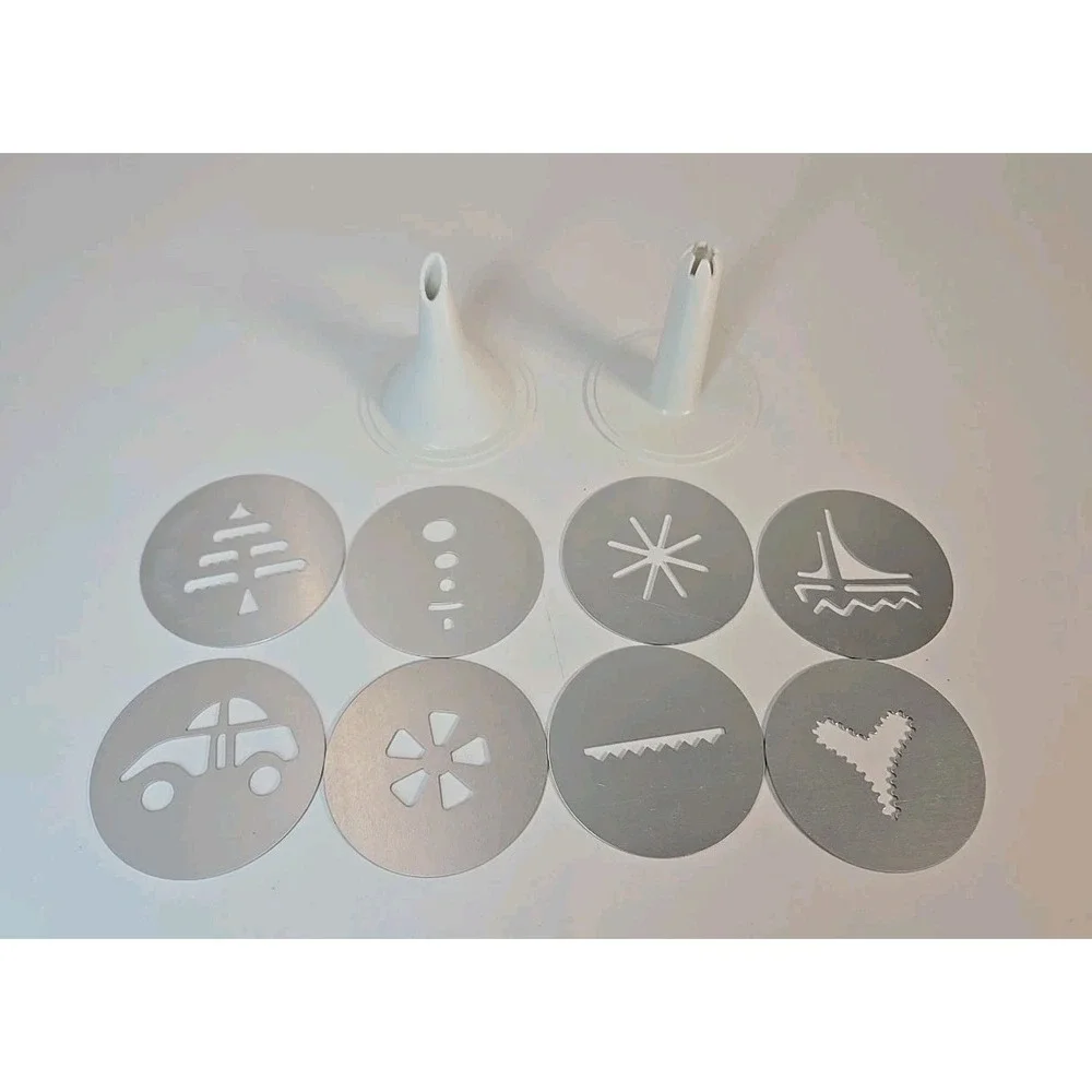 Hamilton Beach Super Shooter 8 Cookie Discs 2 Decorating Tips Replacements 80000